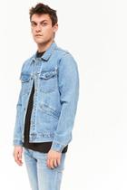 Forever21 Button-hem Denim Jacket