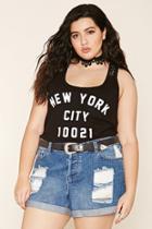 Forever21 Plus Women's  Plus Size Graphic New York Top