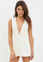 Forever21 V-neck Chiffon Romper