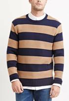 21 Men Men's  Striped Cotton-blend Sweater