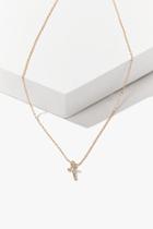 Forever21 Cross Charm Chain Necklace