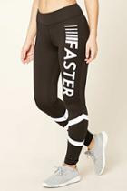 Forever21 Active Faster Graphic Leggings