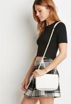 Forever21 Quilted Faux Leather Crossbody Bag (cream)