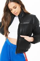 Forever21 Faux Leather Puffer Jacket