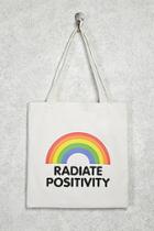 Forever21 Rainbow Graphic Canvas Tote