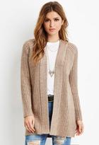 Forever21 Women's  Longline Ribbed Knit Cardigan