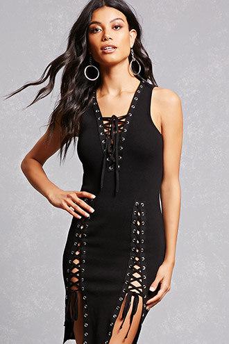 Forever21 Lace-up Tank Dress