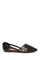 Forever21 Faux Leather Crisscross Flats
