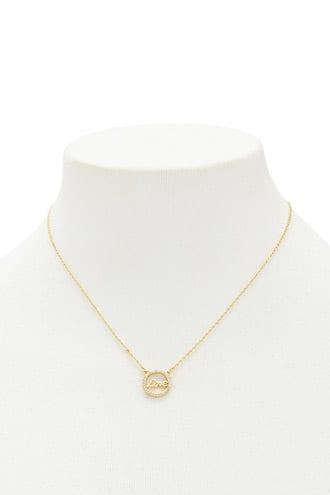Forever21 Circular Love Charm Necklace