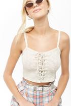 Forever21 Ribbed Lace-up Cropped Cami