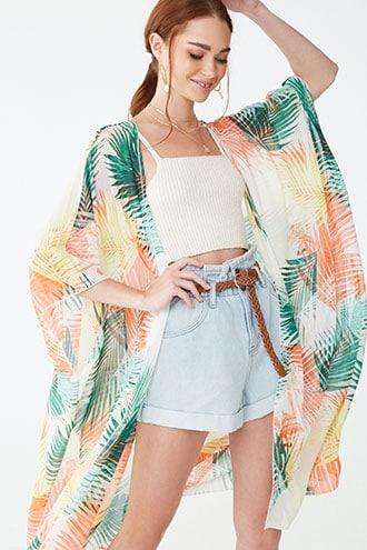 Forever21 Floral Print Duster Kimono