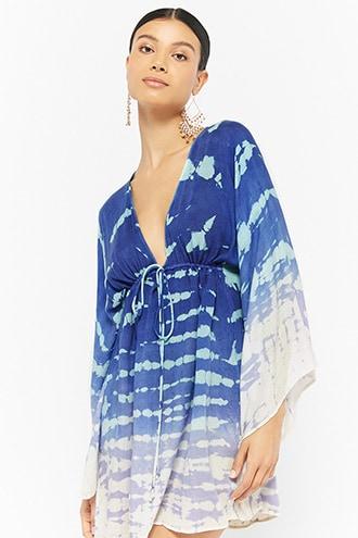 Forever21 Boho Me Plunging Tie-dye Dress