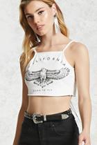 Forever21 Tie-back Graphic Cropped Cami