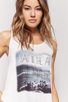 Forever21 Salt In The Air Graphic Trapeze Tank Top