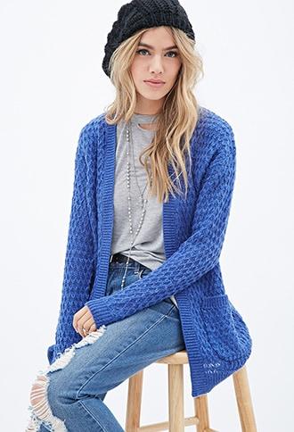 Forever21 Slouchy Open-knit Cardigan