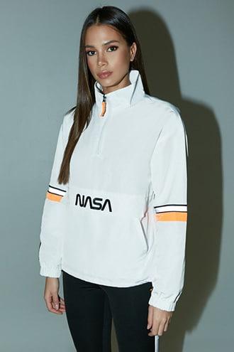 Forever21 Nasa Graphic Colorblock Anorak
