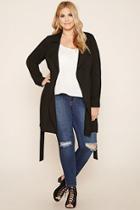 Forever21 Plus Women's  Black Plus Size Wrap Jacket