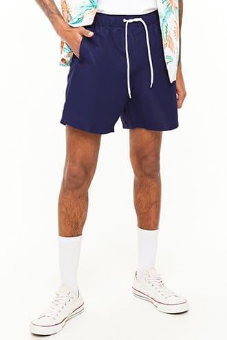 Forever21 Contrast Drawstring Swim Trunks