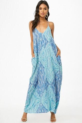 Forever21 Leaf Print Maxi Dress