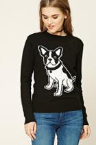 Forever21 Women's  French Bulldog Sweater