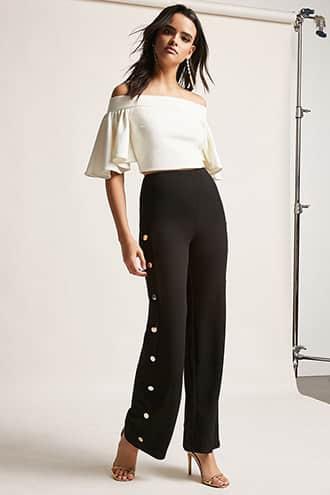 Forever21 Embellished Flare Pants