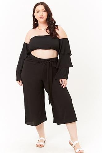Forever21 Plus Size Crepe Culottes