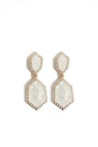 Forever21 Iridescent Faux Stone Drop Earrings