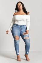 Forever21 Plus Size Embellished High-rise Jeans
