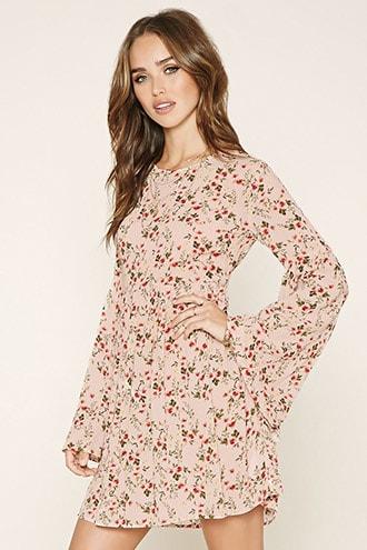 Forever21 Floral Print Smock Dress