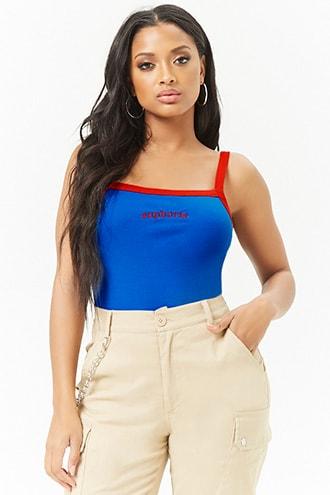 Forever21 Euphoria Graphic Crop Cami