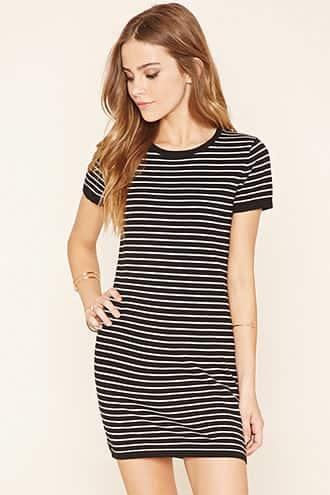 Forever21 Stripe Knit Bodycon Dress