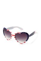 Forever21 American Flag Heart Sunglasses