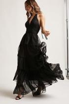 Forever21 Halter Swiss-dot Gown