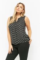 Forever21 Plus Size Polka Dot Button-front Top