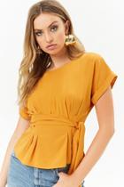 Forever21 Belted Top-stitch Dolman Top