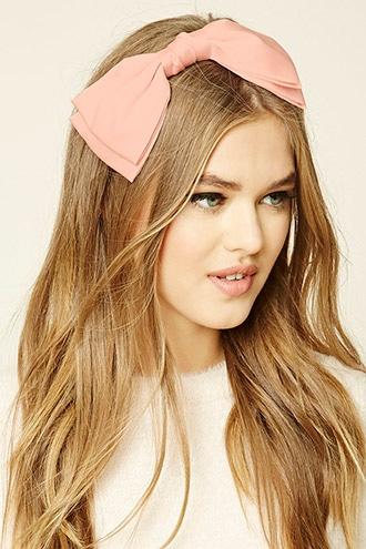Forever21 Pink Satin Bow Headband
