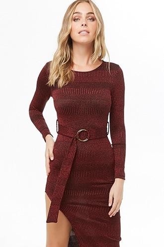 Forever21 Metallic Sweater Dress