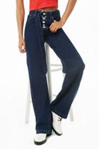 Forever21 Button-fly Wide-leg Jeans