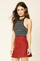 Forever21 Women's  Striped Ribbed Knit Cami