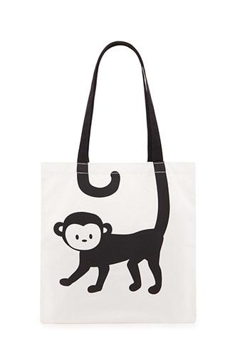 Forever21 Monkey Graphic Tote Bag