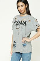 Forever21 Distressed Punk Graphic Tee