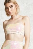 Forever21 Two-tone Sequin Tube Top