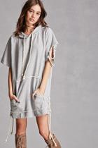Forever21 Distressed Hoodie Dress