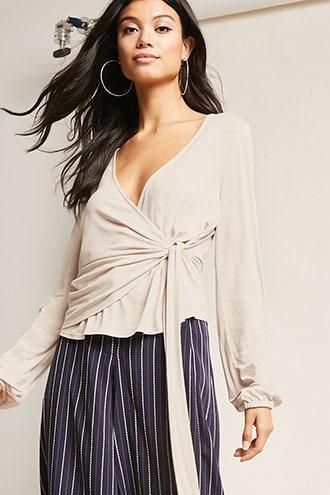 Forever21 Wrap-front Top