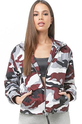 Forever21 Camo Zip-front Windbreaker