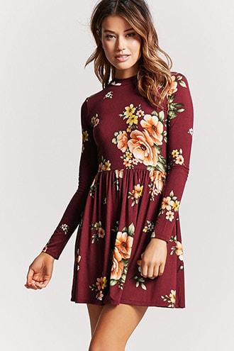 Forever21 Floral Cutout Dress