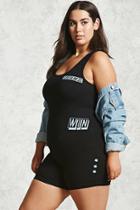 Forever21 Plus Size Babe Graphic Romper