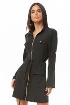 Forever21 Belted Zip-front Trench Dress