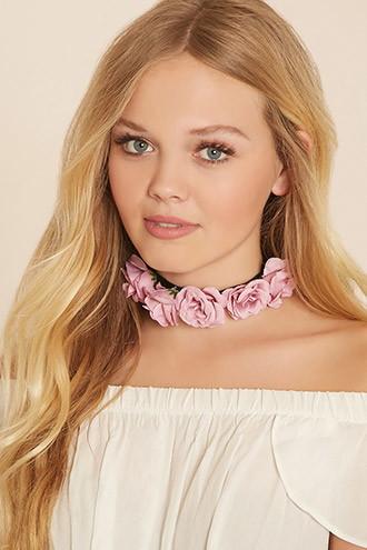 Forever21 Faux Rose Choker