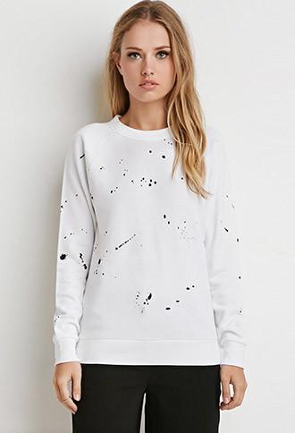 Forever21 Paint Spatter Graphic Sweatshirt